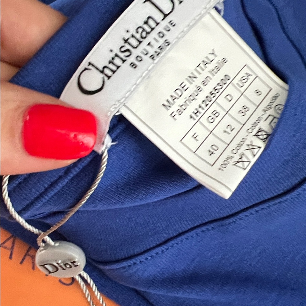 Jadore Dior Royal Blue Tank Top size 8 nwt Christian Dior vintage 90’s - Picture 3 of 4